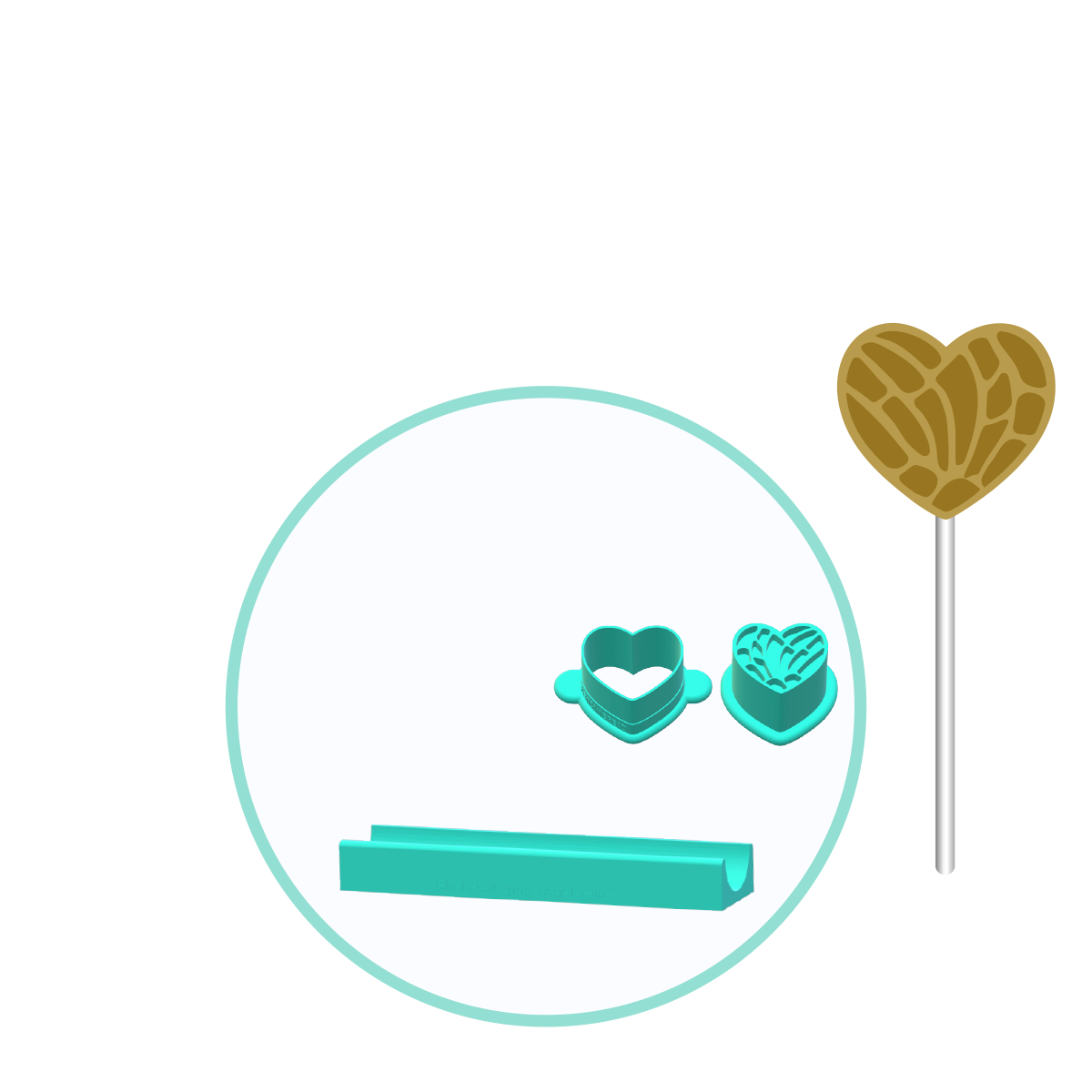 Mexican Bread, Concha Cake Pop Molds with Fondant Embosser |Deluxe Cutter, Popper, and Tray Option