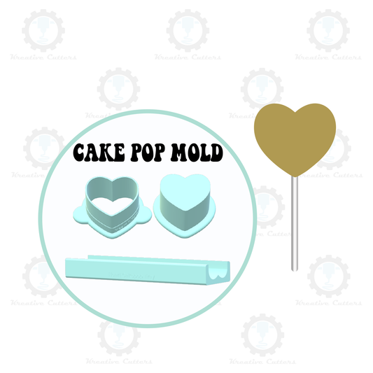 Heart Cake Pop Mold | Deluxe Cutter, Popper and Tray