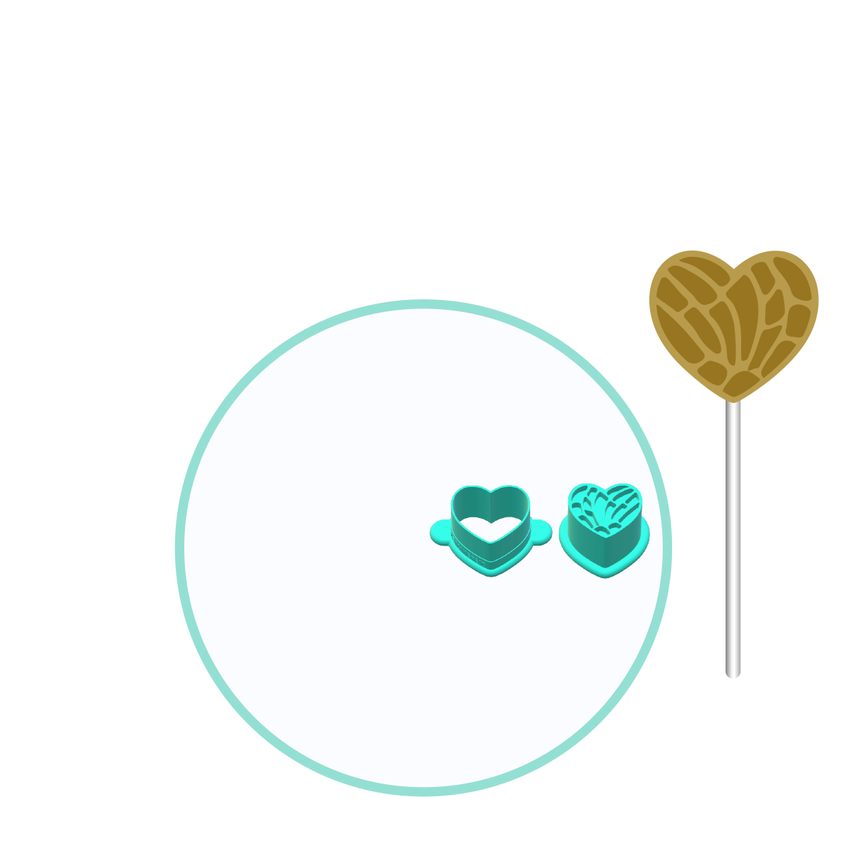 Mexican Bread, Concha Cake Pop Molds with Fondant Embosser |Deluxe Cutter, Popper, and Tray Option