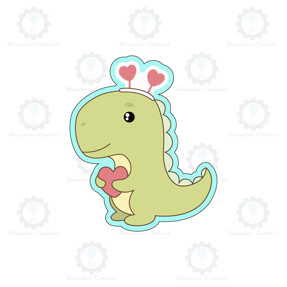 Valentine Dinosaur Cookie Cutters