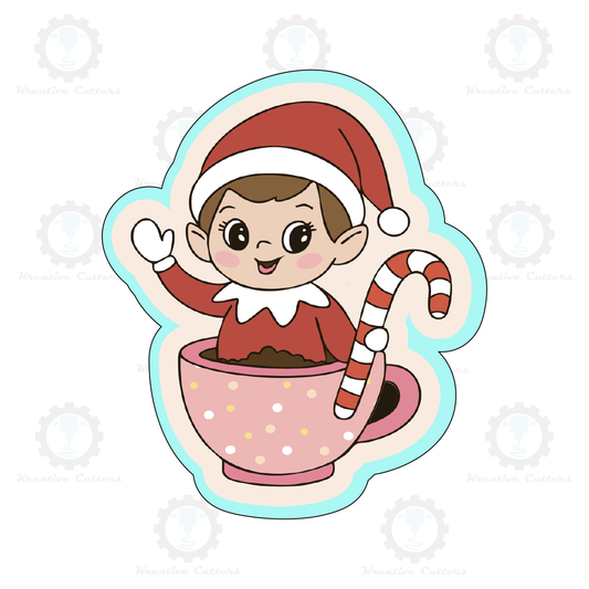 Elf in Mug Cookie Cutters