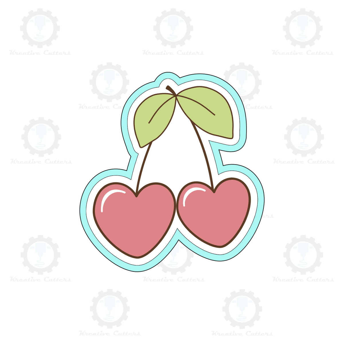 Valentines Heart Cherries Cookie Cutters