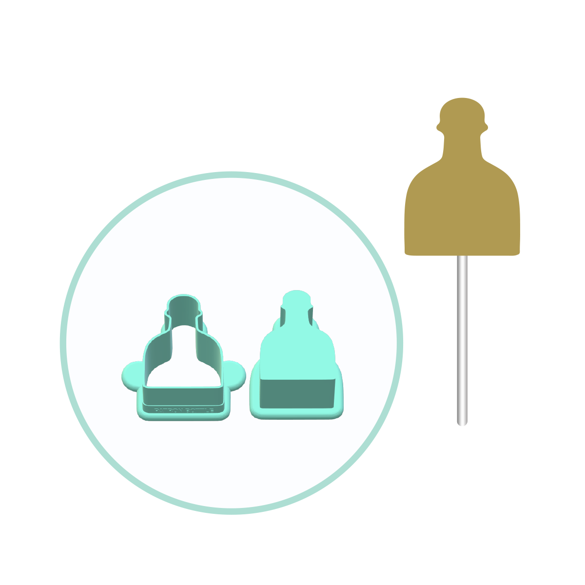 Tequila Bottle Cake Pop Mold | Deluxe Cutter, Popper