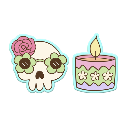 Cinco De Mayo Mexican Festa Cookie Cutters | Options: Skull or Candle