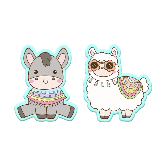 Cinco De Mayo Mexican Festa Cookie Cutters | Options: Donkey, or Lamb