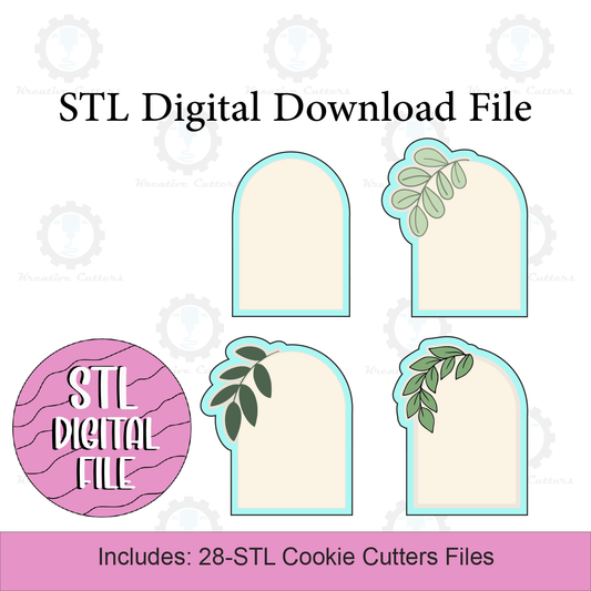 Fall Floral Plaque Cookie Cutters | Digital Download STL Files