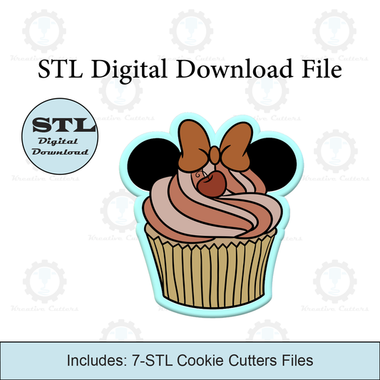 Minnie Cupcake Cookie Cutters | STL File