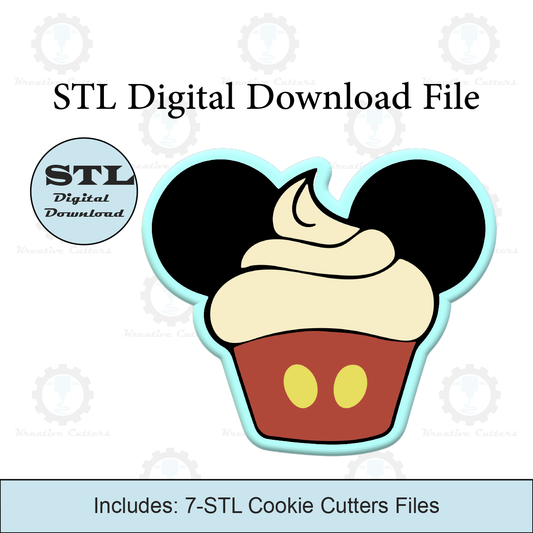 Halloween Mouse Cupcake Cookie Cutters | STL File