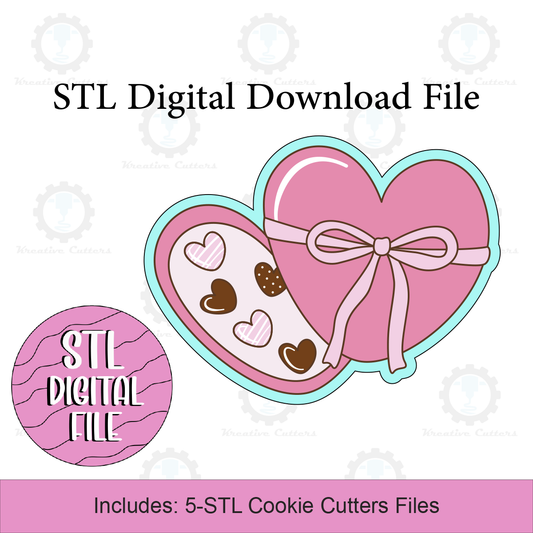 Heart Candy Box Cookie Cutters | Digital Download STL Files