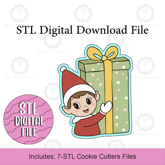 Elf Gift Cookie Cutters | Digital Download STL Files
