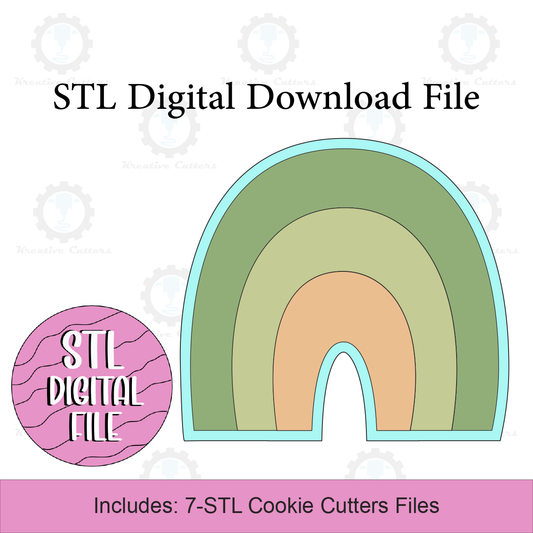 Rainbow Cookie Cutters | Digital Download STL Files