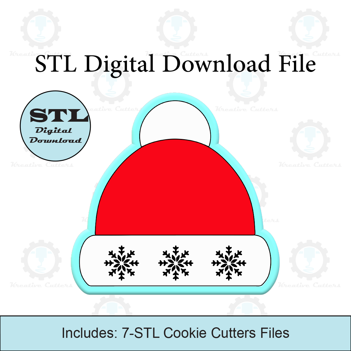 Winter Beanie Cookie Cutter | STL File