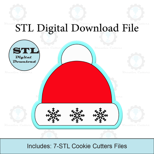 Winter Beanie Cookie Cutter | STL File