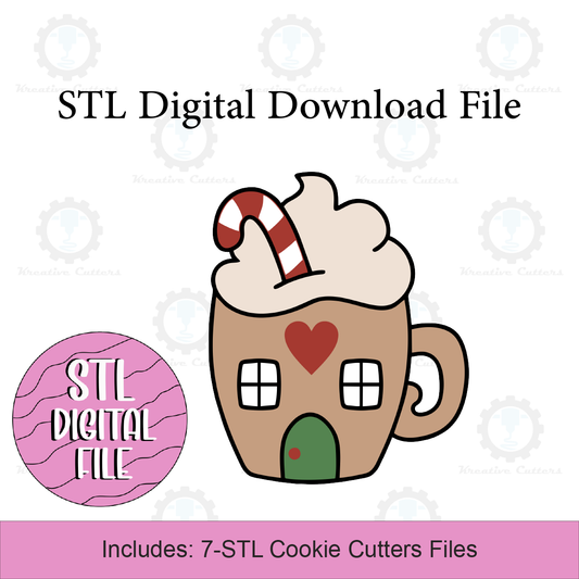 Gingerbread Mug Cookie Cutters | Digital Download STL Files