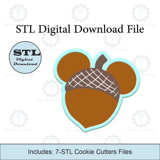 Mouse Acorn Cookie Cutters | STL File