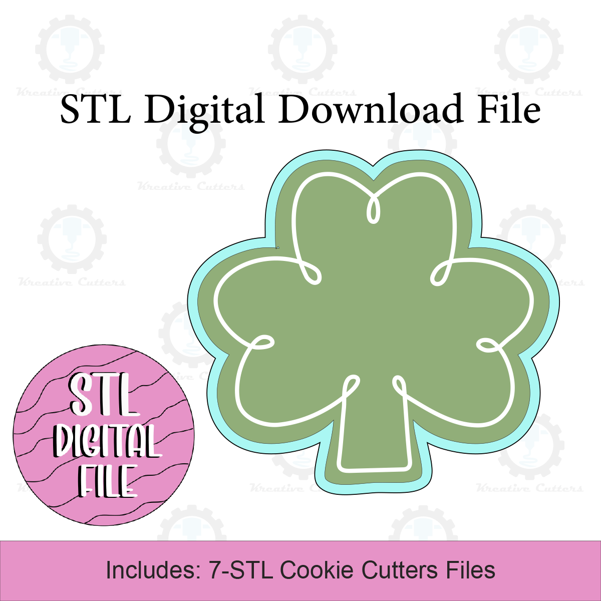 Shamrock Cookie Cutters | Digital Download STL Files