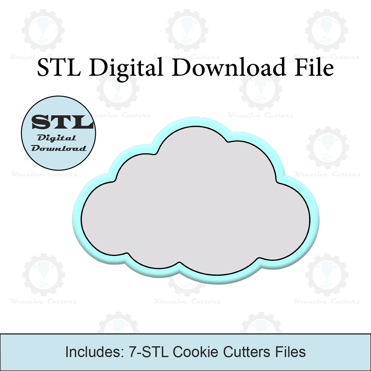 Cloud Cookie Cutter | STL File