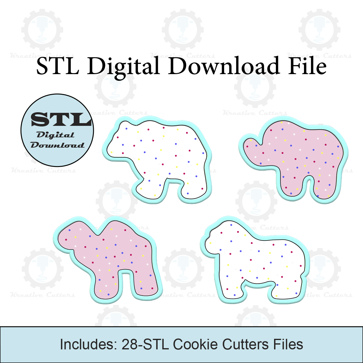 Circus Animals Cookie Cutters | Digital Download STL Files