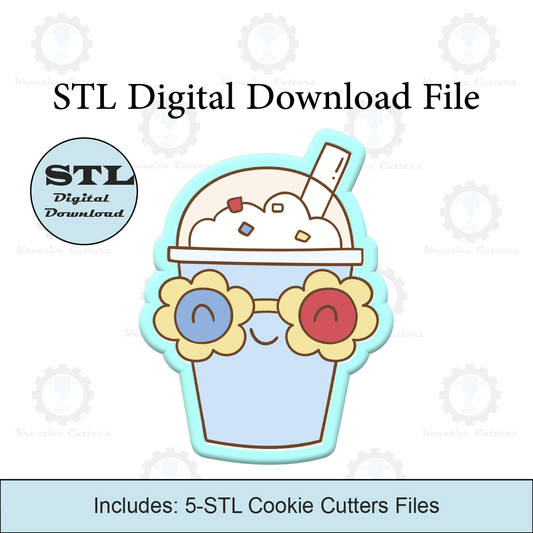 Groovy Drink Cookie Cutters | STL File