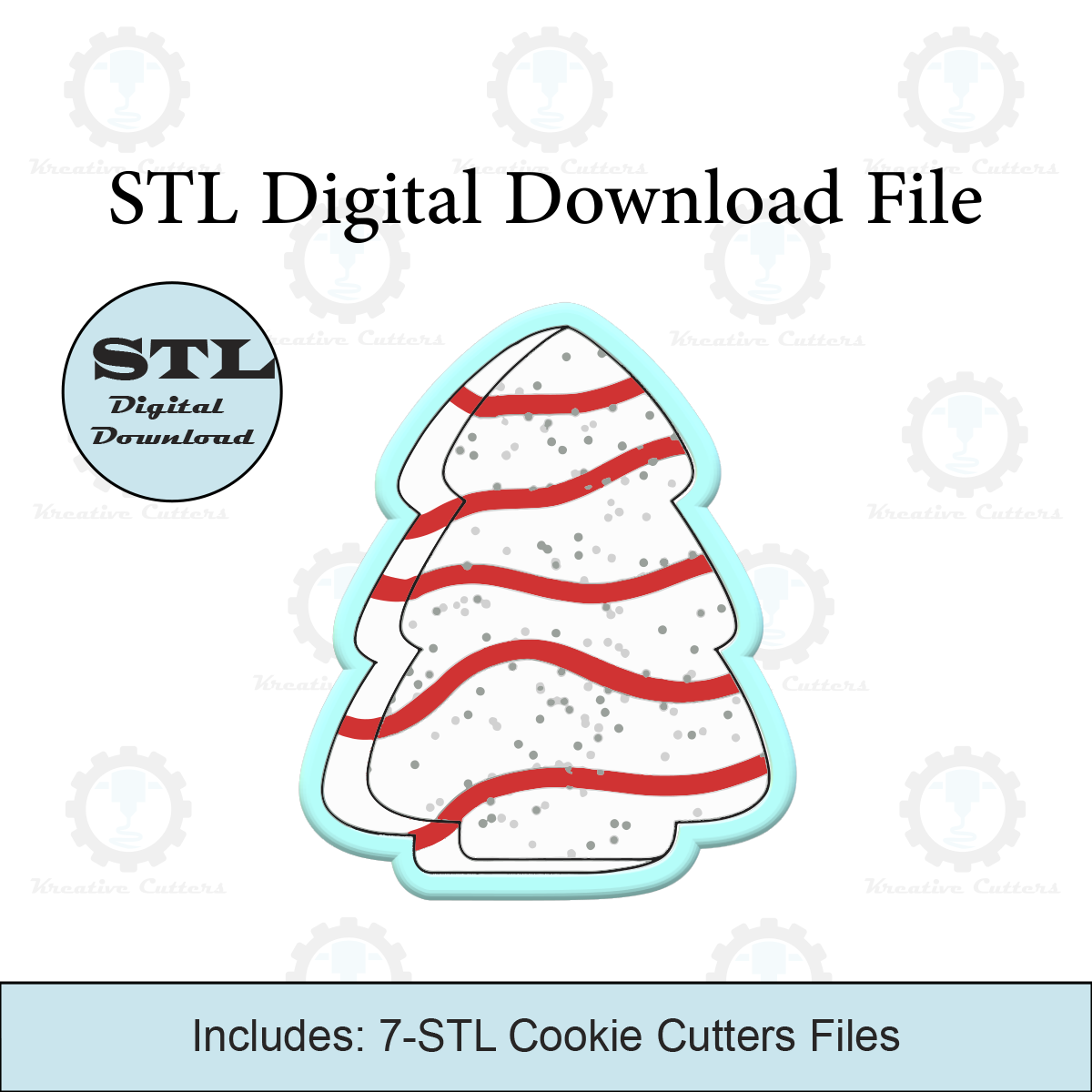 Christmas Cake Tree Cookie Cutter | STL File