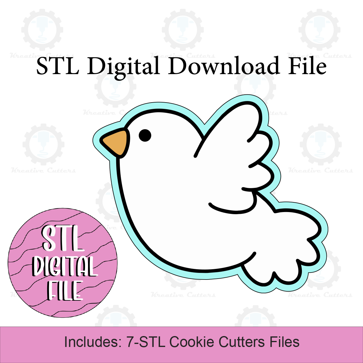 Dove Cookie Cutters | Digital Download STL Files