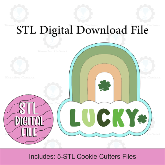 Lucky Rainbow Cookie Cutters | Digital Download STL Files