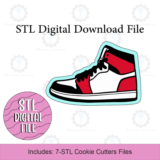 High Top Shoe Cookie Cutters | STL File