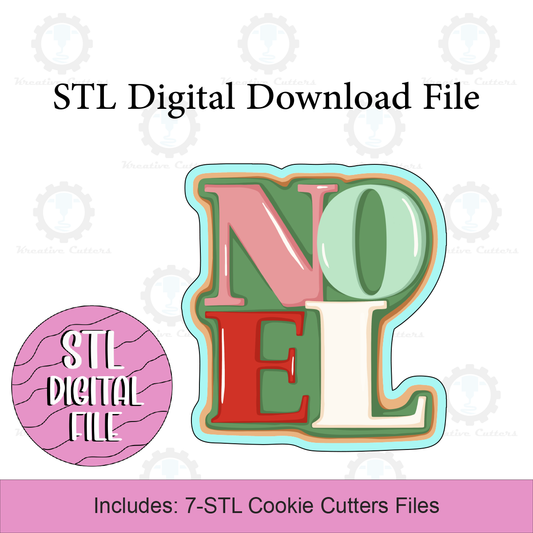 Noel Word Cookie Cutters | Digital Download STL Files