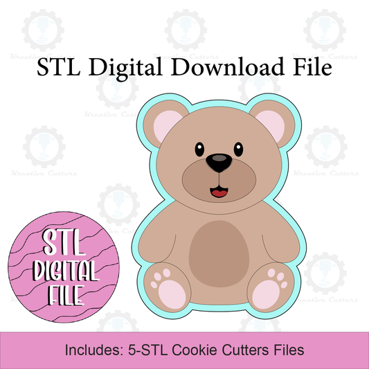 Teddy Bear Cookie Cutters | Digital Download STL Files