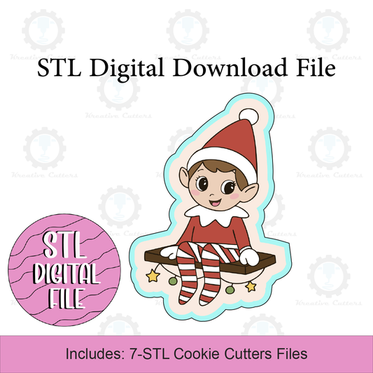 Elf With Lights Cookie Cutters | Digital Download STL Files