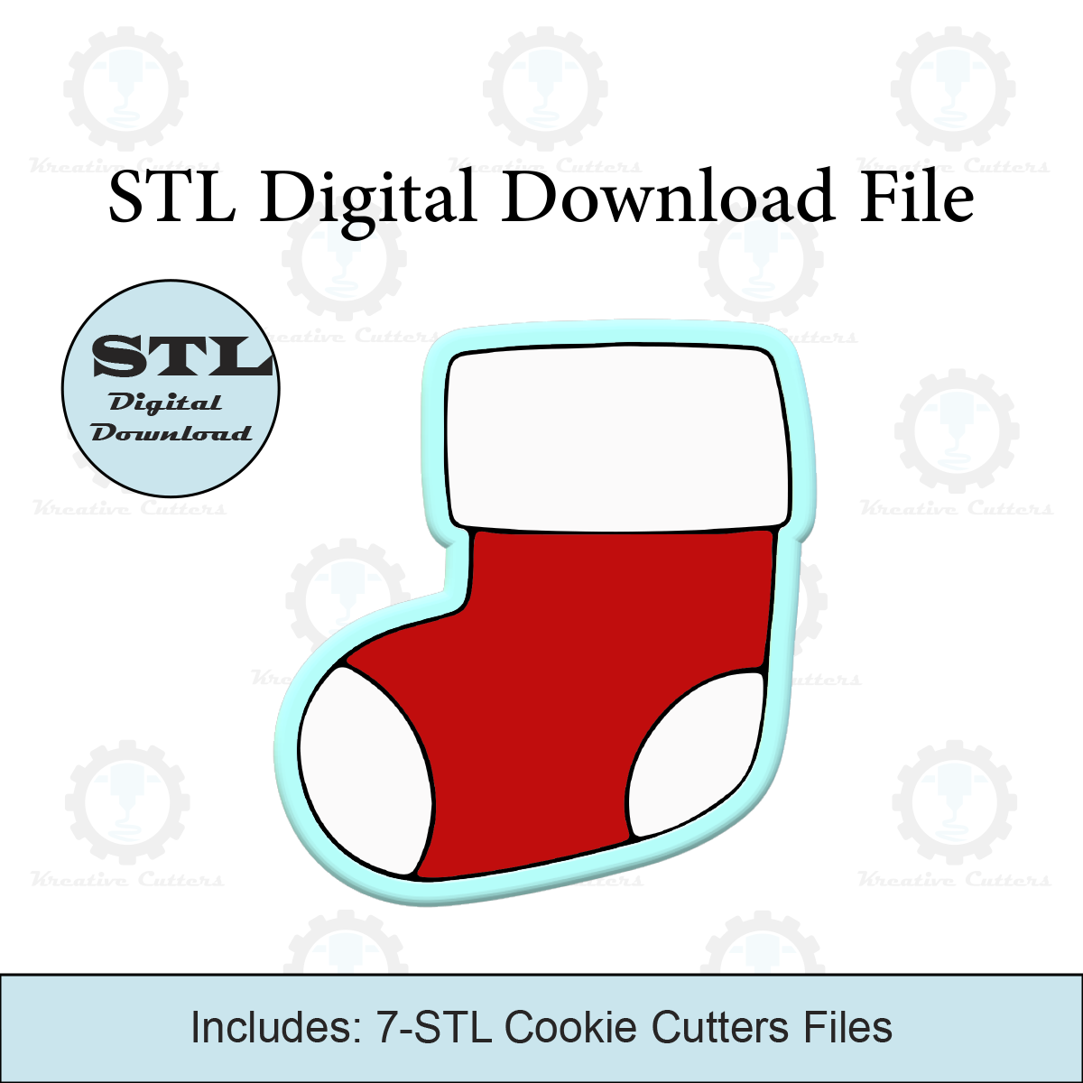 Chubby Christmas Stocking Cookie Cutter | STL File