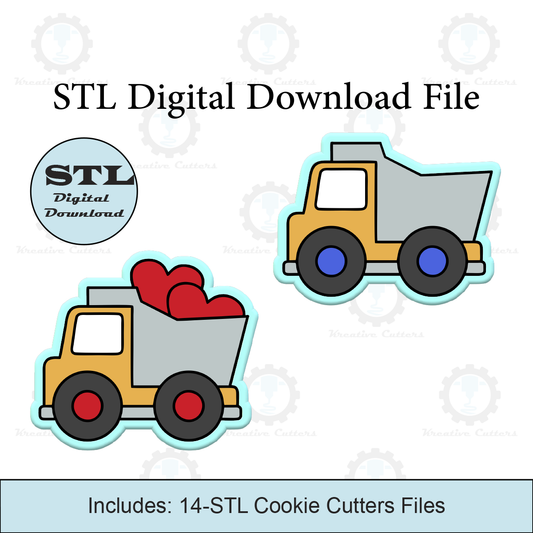 Dump Truck Cookie Cutters | Digital Download STL Files