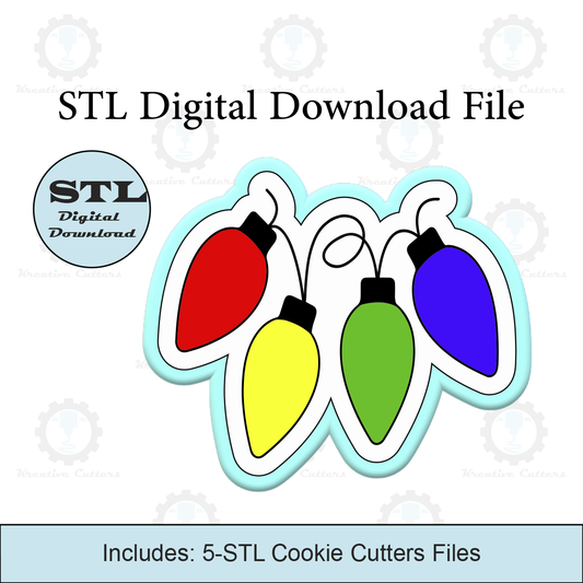 Christmas Lights Cookie Cutters | STL File