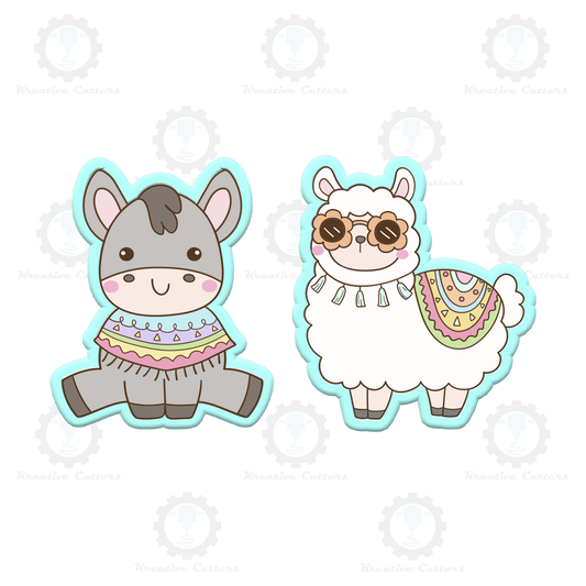 Cinco De Mayo Mexican Festa Cookie Cutters | Options: Donkey, or Lamb