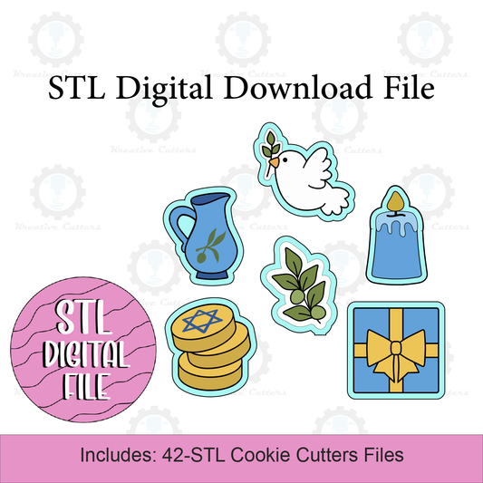 Hanukkah Cookie Cutters | Set 2 | Digital Download STL Files