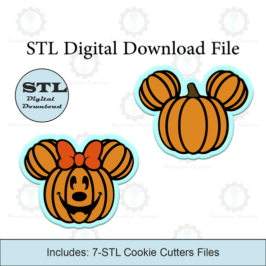 Halloween Mouse Pumpkin Cookie Cutters | STL File