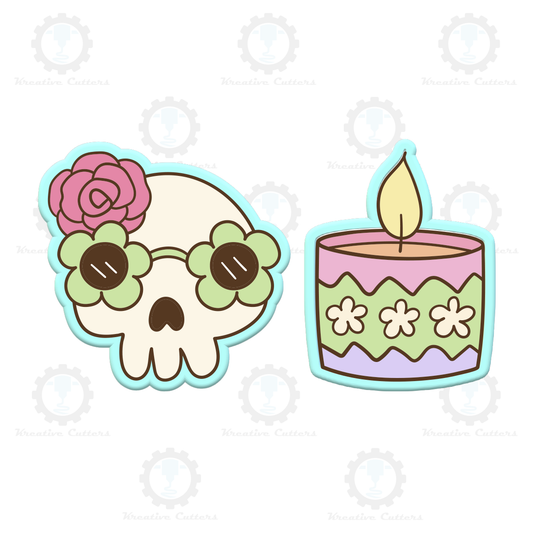 Cinco De Mayo Mexican Festa Cookie Cutters | Options: Skull or Candle