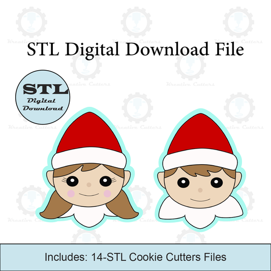 Christmas Elf Cookie Cutters | STL File