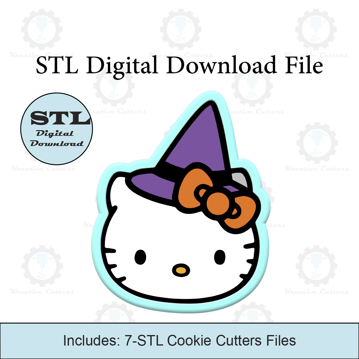 Kitty Witch Cookie Cutters | STL File