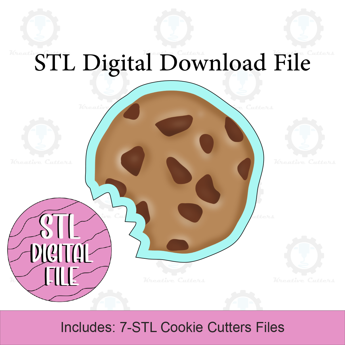 Chocolate Chip Cookie Cutters | Digital Download STL Files