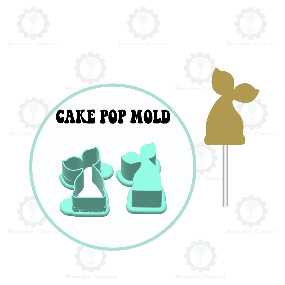 Mermaid Tail Cake Pop Mold | Deluxe Cutter, Popper