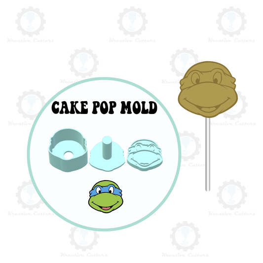 Turtle Cake Pop Mold with Embosser Stamp