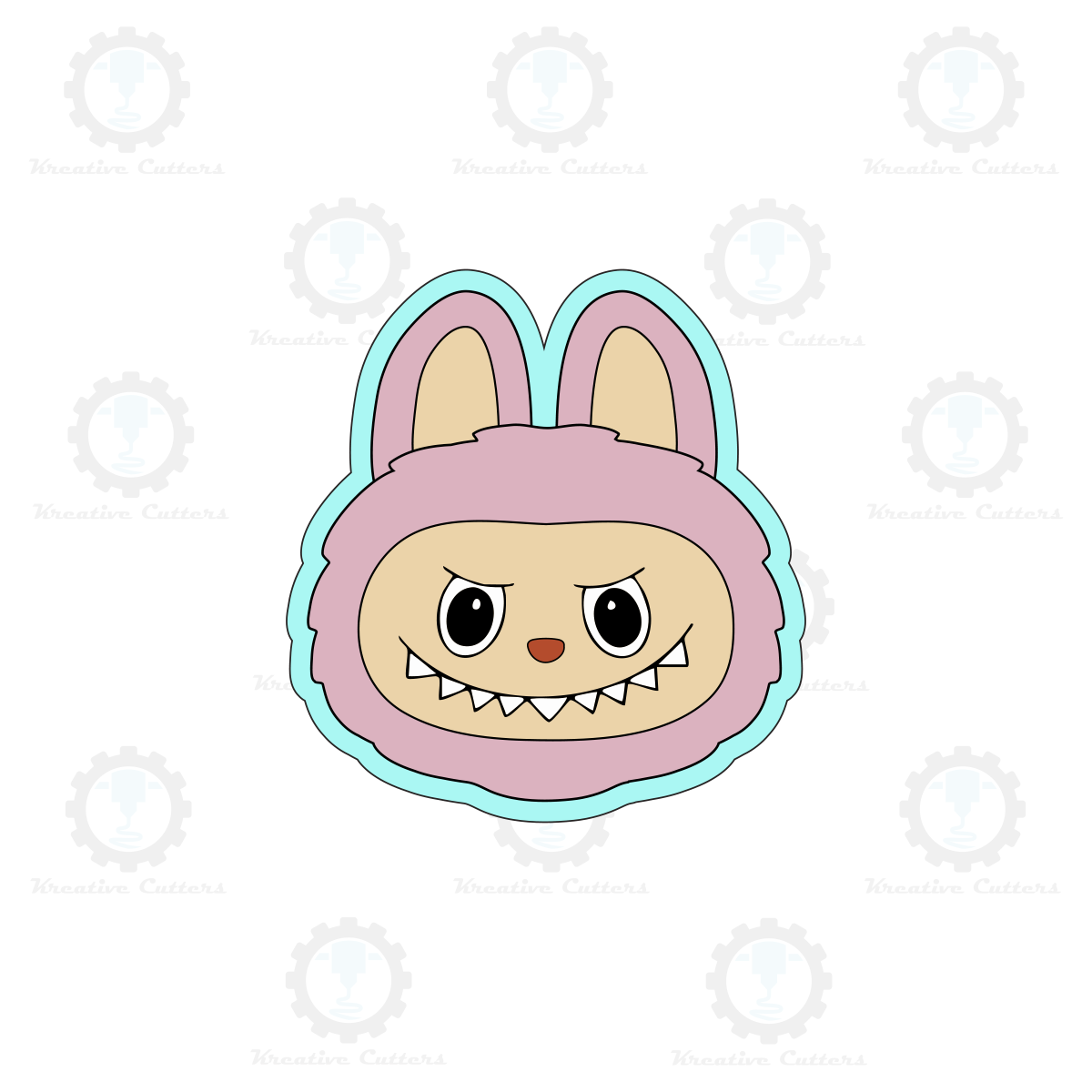 Fluffy Monster Face Cookie Cutters