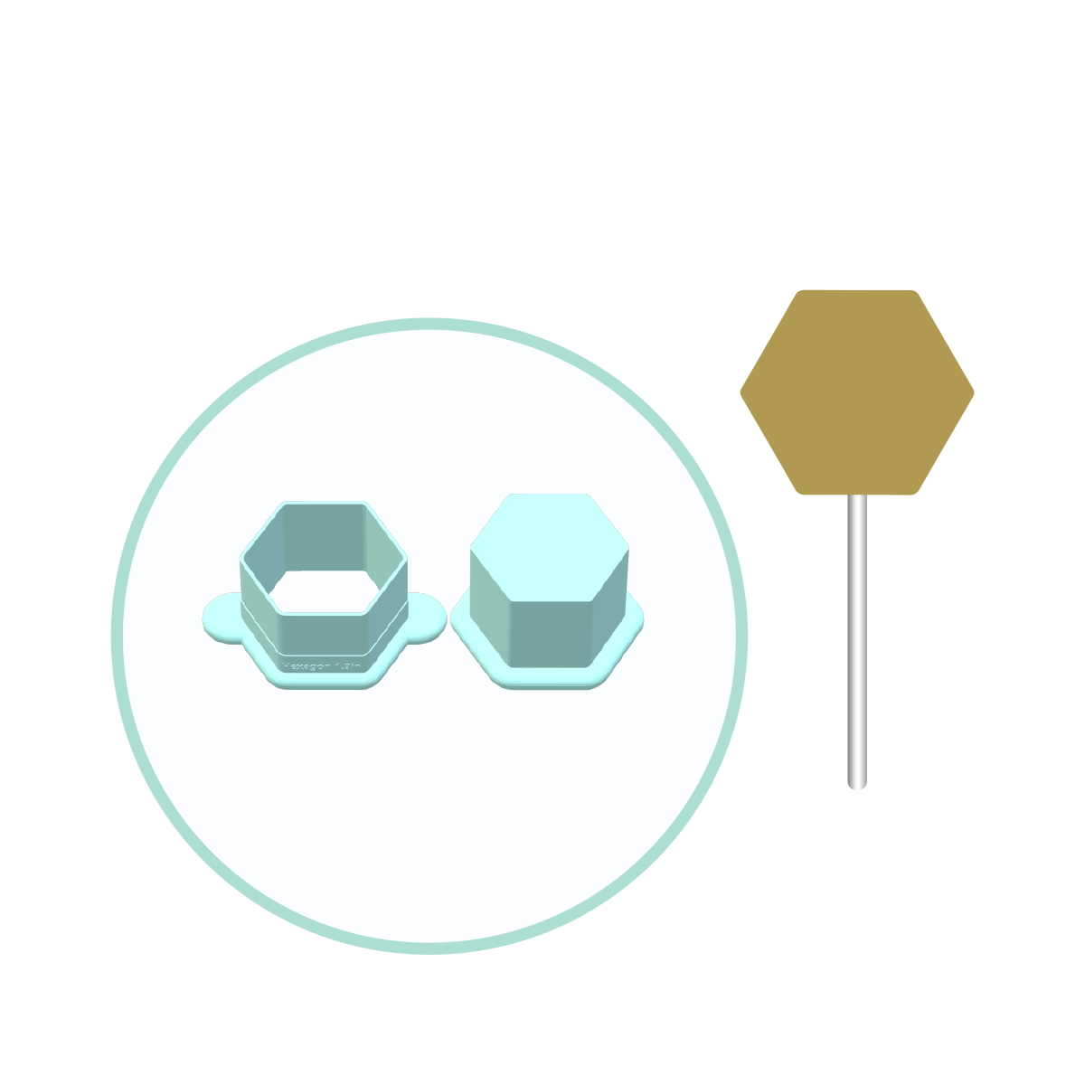 Hexagon Cake Pop Mold | Deluxe Cutter, Popper and Tray