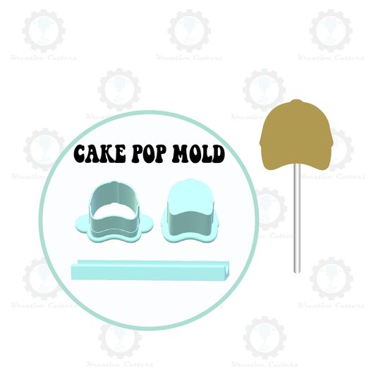 Baseball Hat Cake Pop Mold | Deluxe Cutter, Popper, and Tray Option