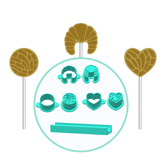 Mexican Bread, Concha Cake Pop Molds with Fondant Embosser |Deluxe Cutter, Popper, and Tray Option