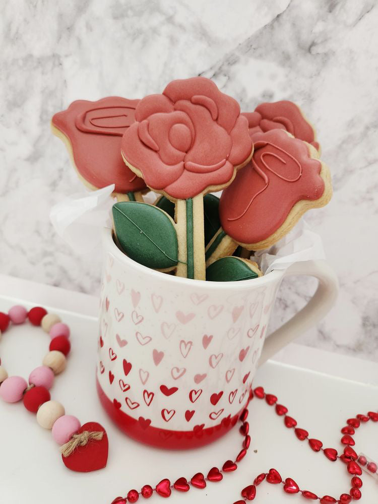 Long Stem Rose Cookie Cutters