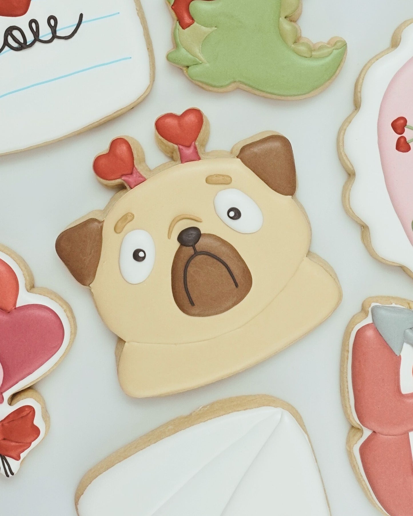 Valentine Pug Dog Cookie Cutters