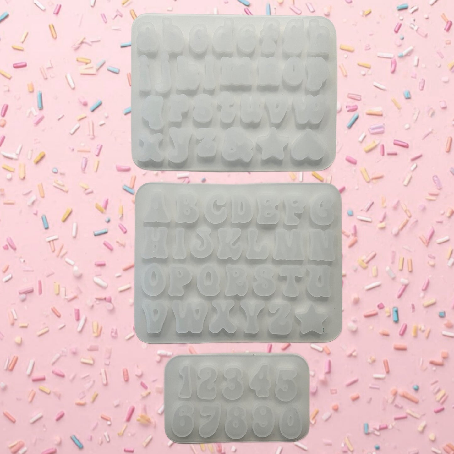 Alphabet & Number Set Fondant Chocolate Mold