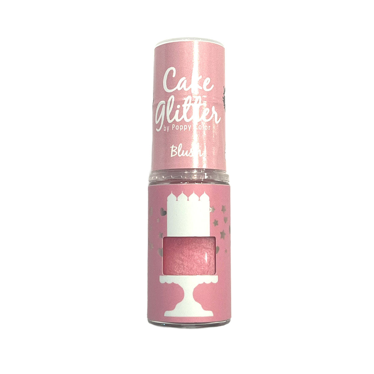 Poppy Color Blush Cake Glitter